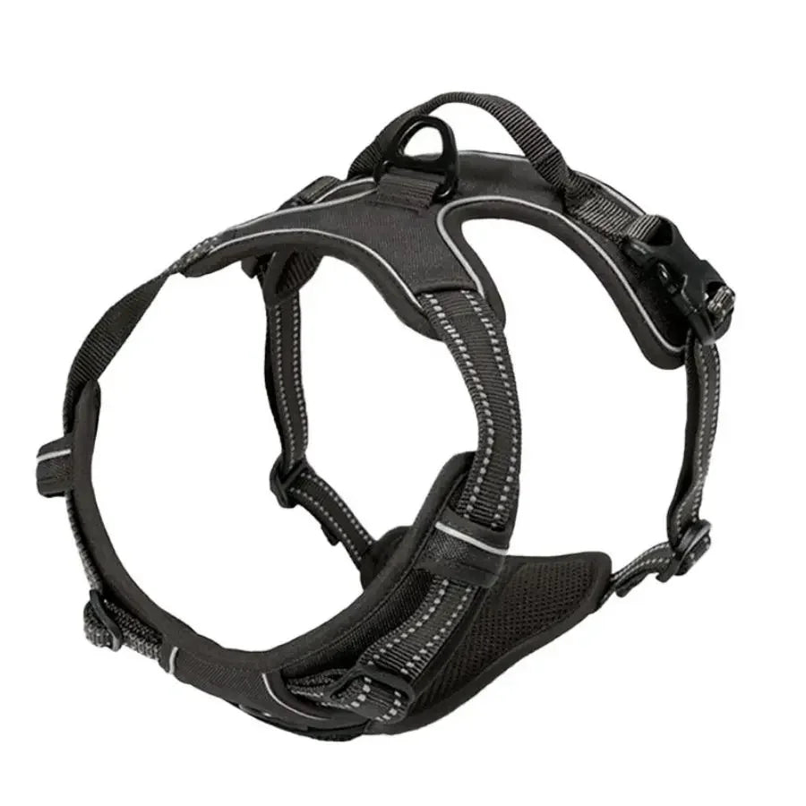 Heavy-Duty Reflective No-Pull Dog Harness with Front Clip and Control Handle 