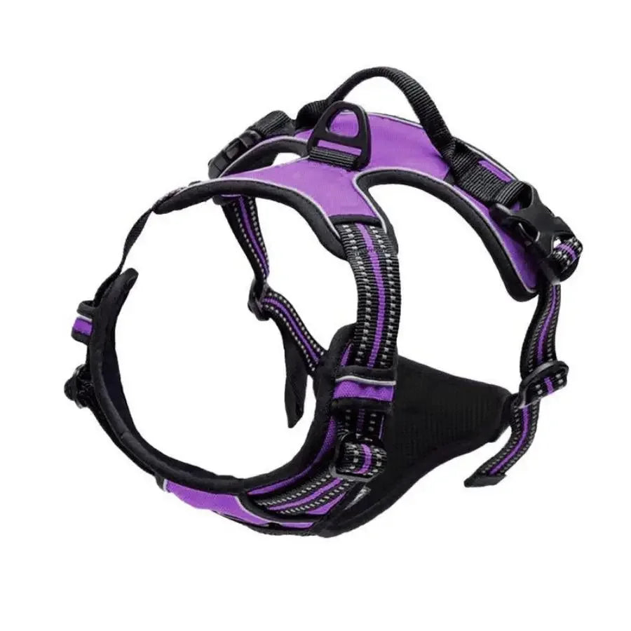 Heavy-Duty Reflective No-Pull Dog Harness with Front Clip and Control Handle 